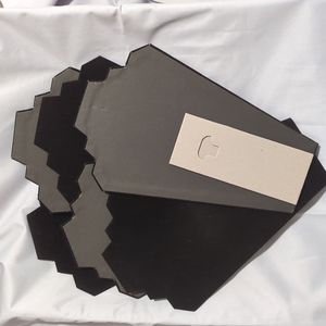 Set of 5 12.5" black velveteen necklace display easels